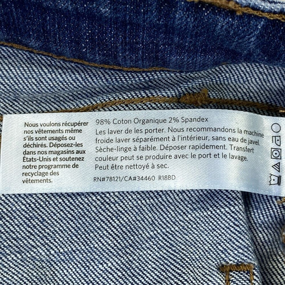 Eileen Fisher Womens Jeans Size 8 Organic Cotton Mid Rise Tapered Leg Med Blue - Picture 4 of 14